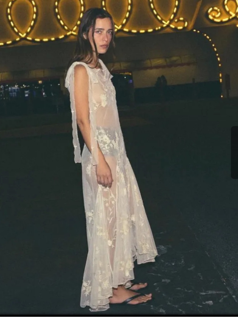 ZARA LIMITED EDITION EMBROIDERED
FLORAL GEORGETTE DRESS